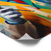 お尻喫煙エイプホームデコレーションウォールアート ポスター (角)