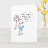 お尻大きく見える!二つ折りグリーティングカード カード (黄色い花)