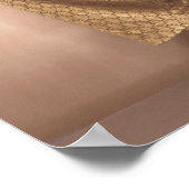 お尻女性金ゴールドディスコ踊り ポスター (角)