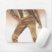 お尻女性金ゴールドディスコ踊り マウスパッド (マウス)