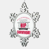 お尻手術遺族 スノーフレークピューターオーナメント (右)