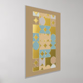 お尻抽象芸術サークルインダストリアルフュージョン金ゴールド 箔ポスター (レイダウン)