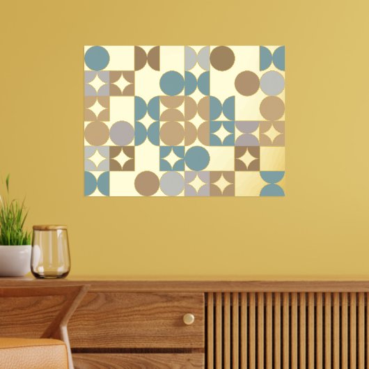 お尻抽象芸術サークルインダストリアルフュージョン金ゴールド 箔ポスター (インサイチュ (リビング))