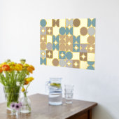 お尻抽象芸術サークルインダストリアルフュージョン金ゴールド 箔ポスター (レイダウン (キッチン))