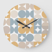 お尻抽象芸術ハーフサークルインダストリアルフュージョンアート ラージ壁時計 (正面)