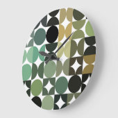 お尻抽象芸術ハーフサークルインダストリアルフュージョンアート ラージ壁時計 (傾斜)