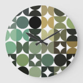 お尻抽象芸術ハーフサークルインダストリアルフュージョンアート ラージ壁時計 (正面)