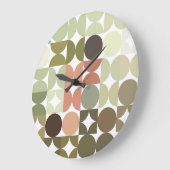 お尻抽象芸術ハーフサークルインダストリアルフュージョンアート ラージ壁時計 (傾斜)