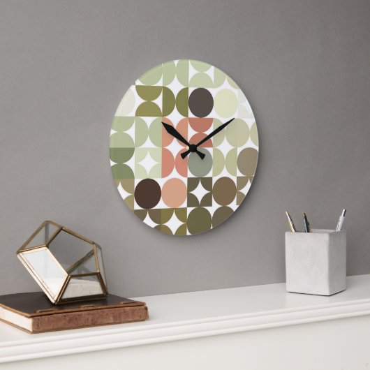 お尻抽象芸術ハーフサークルインダストリアルフュージョンアート ラージ壁時計 (オフィス)