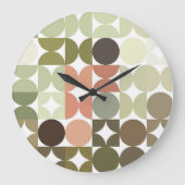 お尻抽象芸術ハーフサークルインダストリアルフュージョンアート ラージ壁時計 (正面)