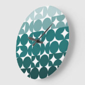 お尻抽象芸術ハーフサークル融合アートパターン ラージ壁時計 (傾斜)