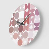 お尻抽象芸術ハーフサークル融合アートパターン ラージ壁時計 (傾斜)