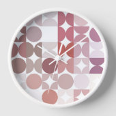 お尻抽象芸術ハーフサークル融合アートパターン 壁時計 (正面)