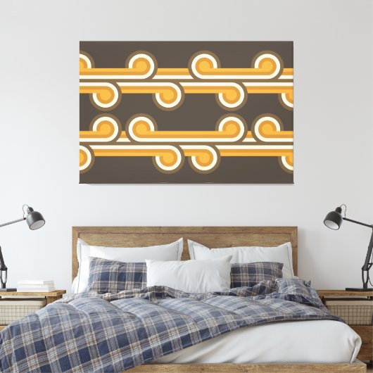 お尻抽象芸術波巻き工業融合ファインアート キャンバスプリント (インサイチュ (寝室))