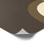 お尻抽象芸術波巻き工業融合ファインアート ポスター (角)