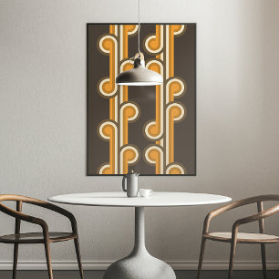 お尻抽象芸術波巻き工業融合ファインアート ポスター