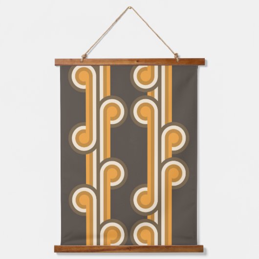 お尻抽象芸術波巻き工業融合ファインアート 吊り下げ型タペストリー (正面)