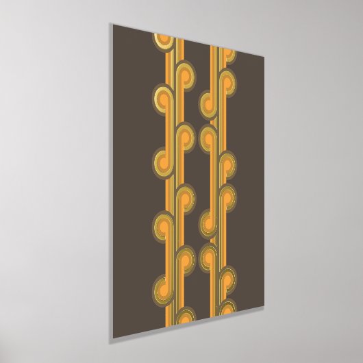 お尻抽象芸術波巻き工業融合ファインアート 箔ポスター (レイダウン)