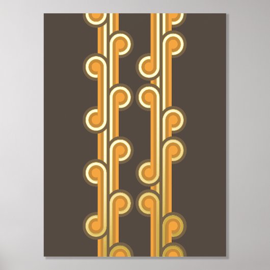 お尻抽象芸術波巻き工業融合ファインアート 箔ポスター (正面)