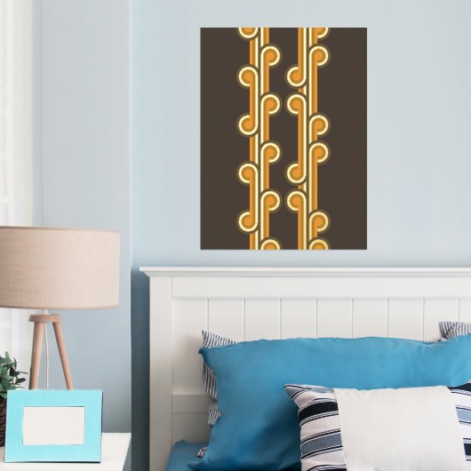 お尻抽象芸術波巻き工業融合ファインアート 箔ポスター (インサイチュ (寝室))