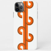 お尻抽象芸術波曲線フュージョンファインアートパターン iPhoneケース (裏面)