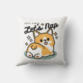 お尻最初に、レッツ昼寝 – かわいいコーギお尻漫画 クッション (裏面)