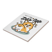 お尻最初に、レッツ昼寝 – かわいいコーギお尻漫画 タイル (側面)