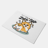 お尻最初に、レッツ昼寝 – かわいいコーギお尻漫画 ドアマット (アングル)