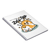 お尻最初に、レッツ昼寝 – かわいいコーギお尻漫画 ノートブック (右側)