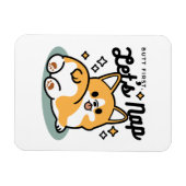 お尻最初に、レッツ昼寝 – かわいいコーギお尻漫画 マグネット (横)