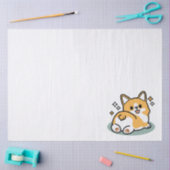 お尻最初に、レッツ昼寝 – かわいいコーギお尻漫画 薄葉紙 (クラフト)