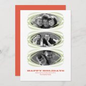 お尻楕円クリスマスフォトカード5x7 シーズンカード (正面/裏面)