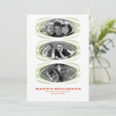 お尻楕円クリスマスフォトカード5x7 シーズンカード (スタンド正面)