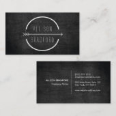 お尻素朴と矢印のロゴ（手書き名） 名刺 (正面/裏面)