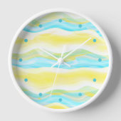 お尻芸術的抽象芸術カッコいいウェーブアートパターン 壁時計 (正面)