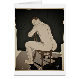 お尻裸グリーティングカード