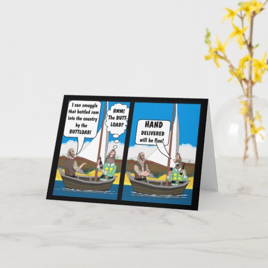 お尻負荷冗談 カード (黄色い花)