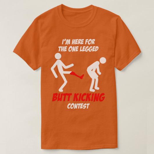 お尻蹴りコンテスト脚切断機 Tシャツ (デザイン正面)