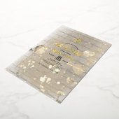 お尻通りアーバンバルミツワー写真 箔招待状 (回転した状態)