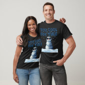 "お尻雪だるまホリデーデザイン- Tシャツ (ユニセックス)