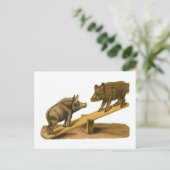 お尻頭豚 ポストカード (スタンド正面)