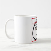 お尻顔羽毛唇 コーヒーマグカップ (左)