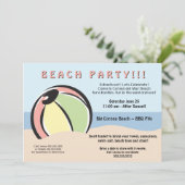 お尻·おもしろいビーチ球招待状 招待状 (スタンド正面)