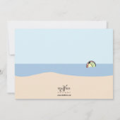 お尻·おもしろいビーチ球招待状 招待状 (裏面)