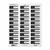 お尻&エッジモノグラムの黒い木に矢印を付けたロゴ ラベル (フルシート)