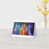 お尻・ダンス・グリーティング・カード カード (黄色い花)