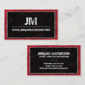 お尻 + モダンなモノグラムの名刺 名刺 (正面/裏面)