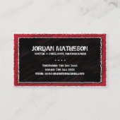 お尻 + モダンなモノグラムの名刺 名刺 (裏面)