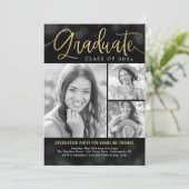 お尻《写真》ぼけ味編集可能カラー卒業招待状 招待状 (スタンド正面)