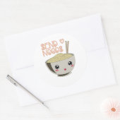 お届けかわいいラーメン丼みそ麺スープギフト ラウンドシール (封筒)